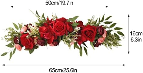 Firlar Artificial White Rose Swag 256 Inch Decor