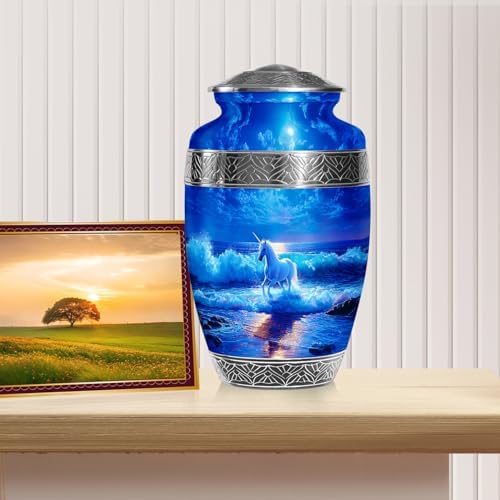 Unicorn Ashes Urn - 10 Inch Cremation Urn for Adults