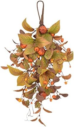 Fall Harvest Teardrop Swag Artificial Decor Thanksgiving Door Wall