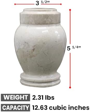 Elegant Marble Cremation Urn for Small Ashes