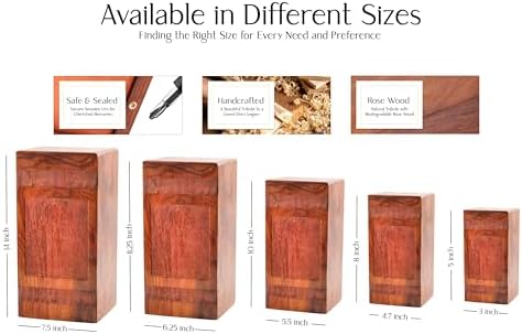 Sunset Urn for Human Ashes - 8 Inch Wooden Urn