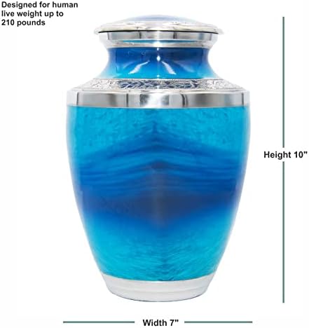 Ocean Lovers Cremation Urn with Keepsake and Personalization