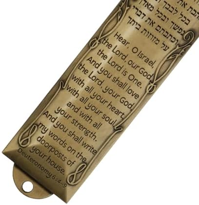 Elegant Gold Mezuzah Cover for Door Frame