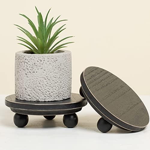 Defined Deco Mini Wood Risers for Display Set of 2 Black