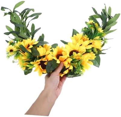 Sunflower Swag Door Knocker Artificial Flower Wall Hanging Decor