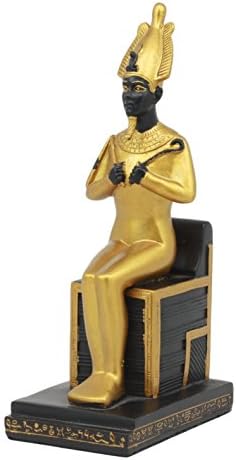 Ebros Egyptian God Osiris Seated On Throne Statue