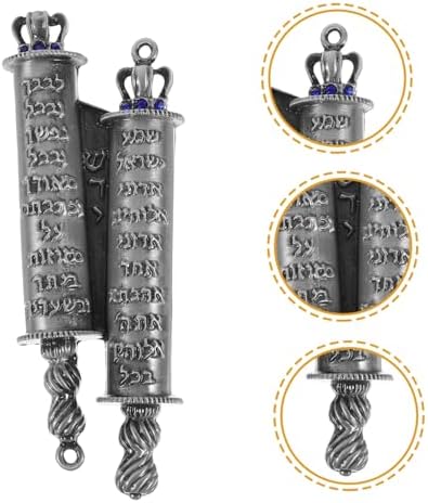 Unomor Jewish Mezuzah Case Decorative Metal Scroll