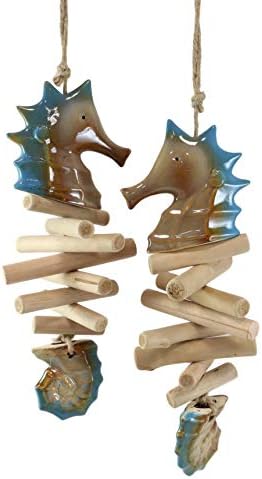 Ebros Gift Nautical Seahorse Wall Mobiles Set of 2