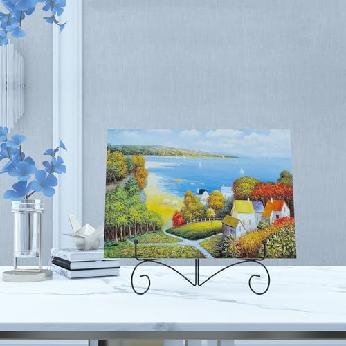 10 Inch Display Plate Stand with Folding Design 2-Pack Black