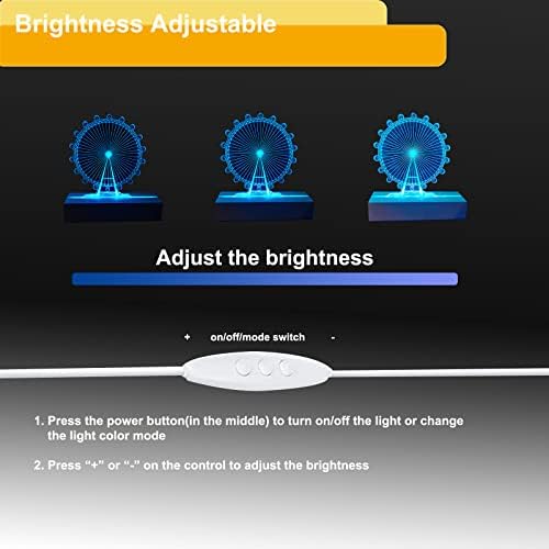 6 Inch Rectangle LED Lighted Display Base Stand