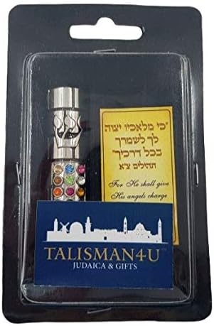 Protection Car Mezuzah with Travelers Prayer Scroll from Jerusalem