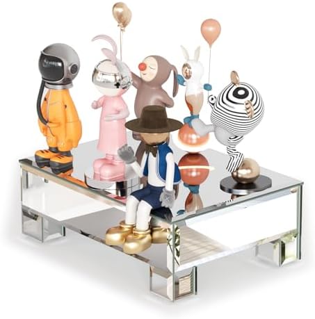 Stylish Mirrored Display Risers for Vanity and Countertop