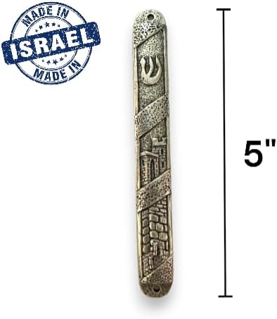 SHEMA Handmade Mezuzah Door Ornament 5 Inch Zinc