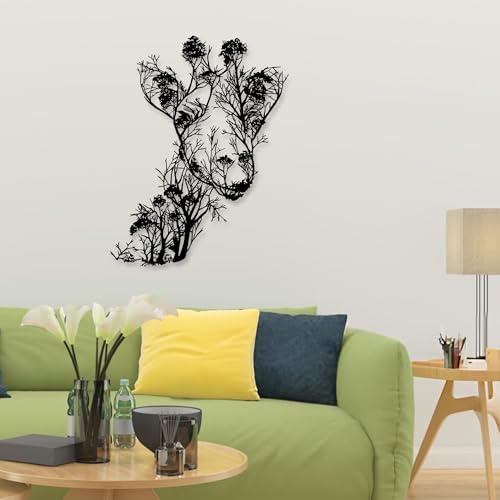 Rajukit Giraffe Wall Art Large Metal Decor
