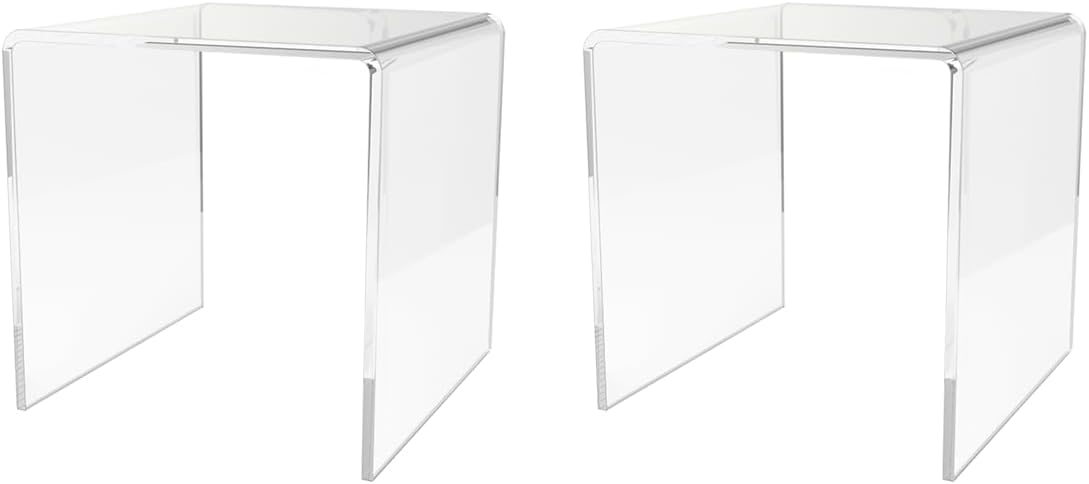 2 Pack Clear Acrylic Riser Display Stand for Countertops