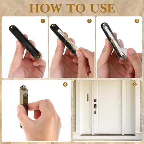 MAGICLULU 5Pcs Metal Mezuzah Scroll Cases