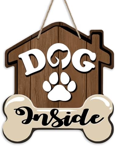 Bolisom Rustic Door Wreath Sign with Paw Prints