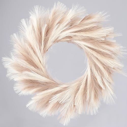 Sggvecsy 26 Faux Pampas Grass Wreath for All Seasons