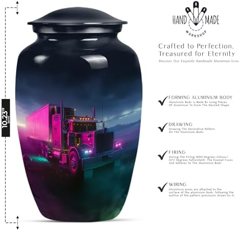 Elegant 10inch Truck Cremation Urn for Ashes