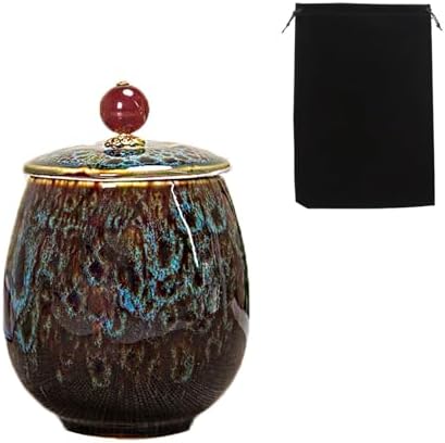 Small Ceramic Urn for Human Female Cremation Blue