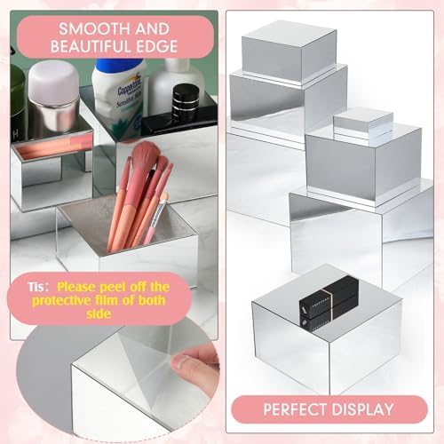 Geelin 6 Pack Silver Acrylic Display Risers