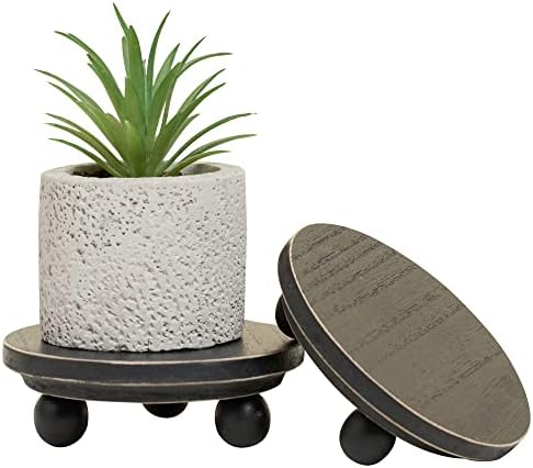 Defined Deco Mini Wood Risers for Display Set of 2 Black