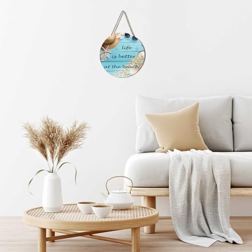 Seashells Front Door Wreath Welcome Sign