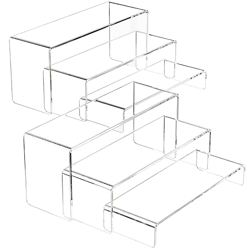 NIUBEE Acrylic Display Riser Set 6 Pcs 9 Inch