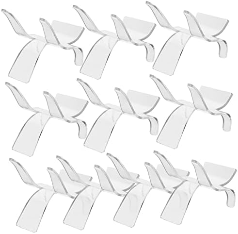 10pcs Clear Acrylic Display Stands for Stones Minerals Collectibles