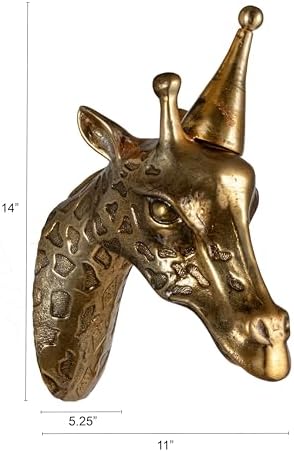 Creative Co Op Cast Aluminum Giraffe Wall Sculpture