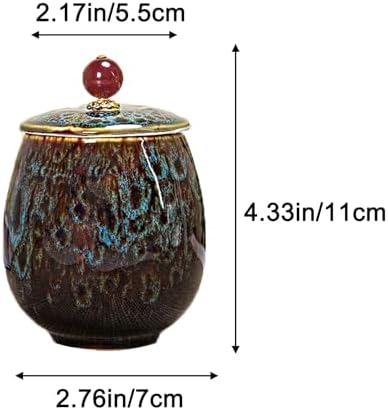 Small Ceramic Urn for Human Female Cremation Blue