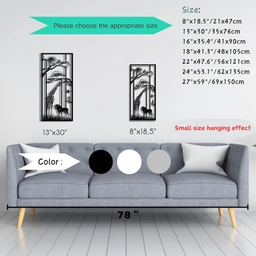 KingGenius Wildlife Metal Wall Art African Safari Decor