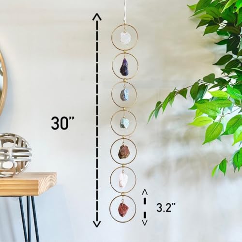 7 Circle Crystal Hanging Mobile Boho Suncatcher Decor