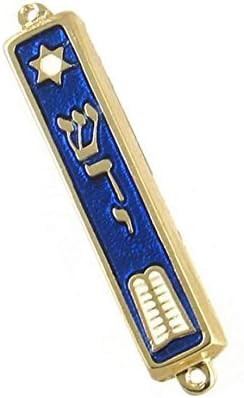 10 Commandments Mezuzah Gold Plated Judaica Made in Israel