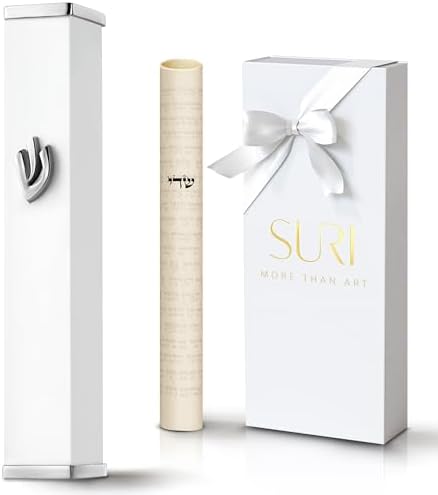 SURI Modern Mezuzah with Adhesive for Easy Install