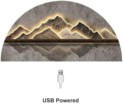 Homary 492 Inch LED Lighted Abstract Mountain Wall Art