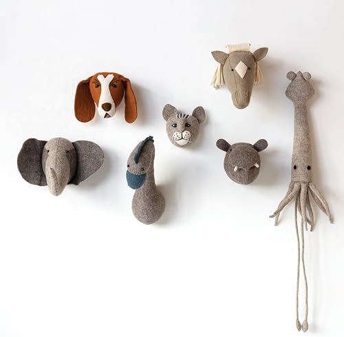 Creative Co Op Handmade Wool Felt Horse Head Wall Hanging