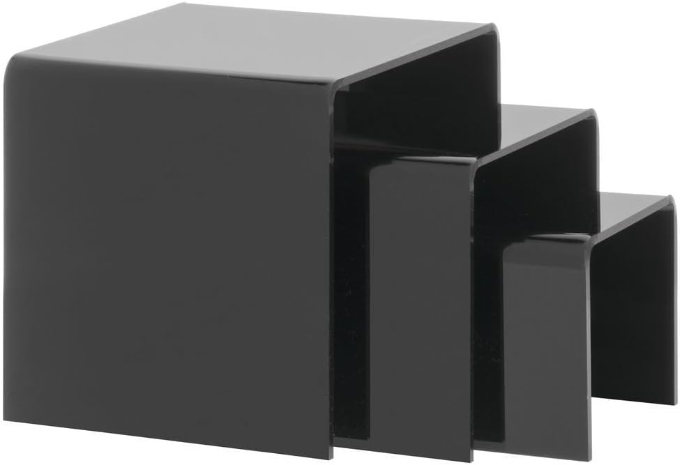 Black Acrylic Display Riser Set of 3
