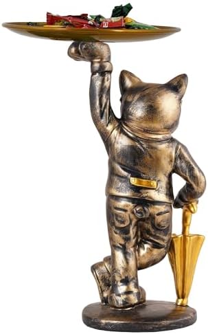 Cool Dog Sculpture with Plate for Home Decor 1