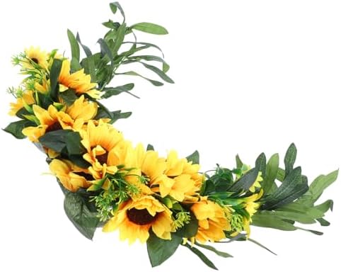 Sunflower Swag Door Knocker Artificial Flower Wall Hanging Decor