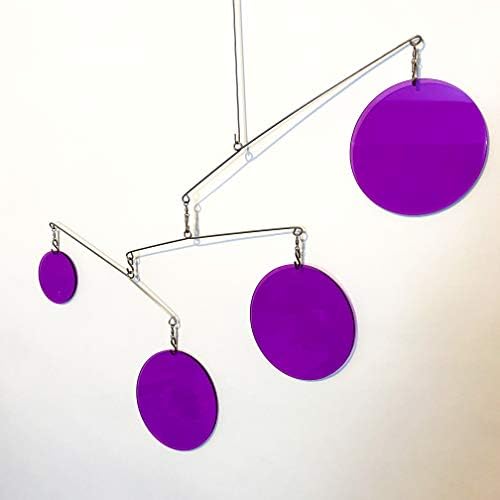 Modern Clear Purple Kinetic Art Mobile