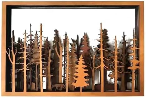 Meokro 7-Layer Fox Wall Art Decor Wooden Farmhouse Sculpture