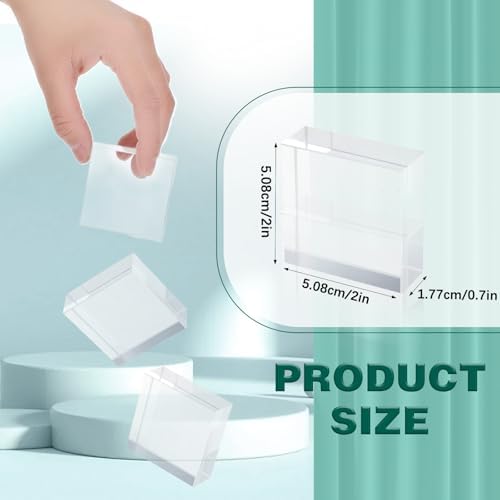 10 Piece Clear Acrylic Display Blocks for Jewelry and Collectibles