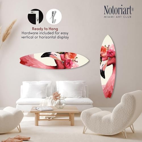 Captain Flamingo Lover Surfboard Wall Art