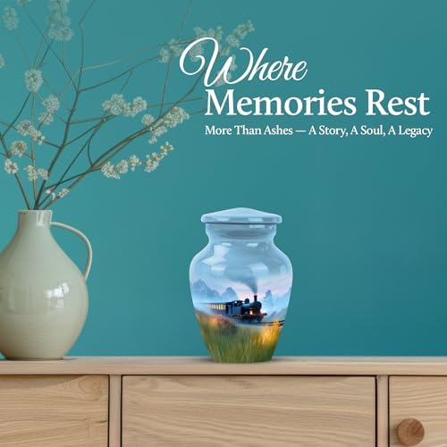 Train Miniature Burial Urns for Human Ashes - Pack of 2