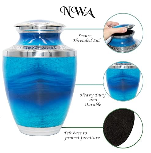 Ocean Lovers Cremation Urn with Keepsake and Personalization