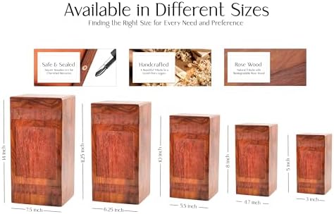 YATHABI Christian Wooden Urn - 1125 Inch Cremation Urn for Adult Ashes