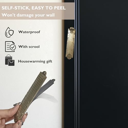 CAMATET Mezuzah Scroll with Metal Case 2 Pcs