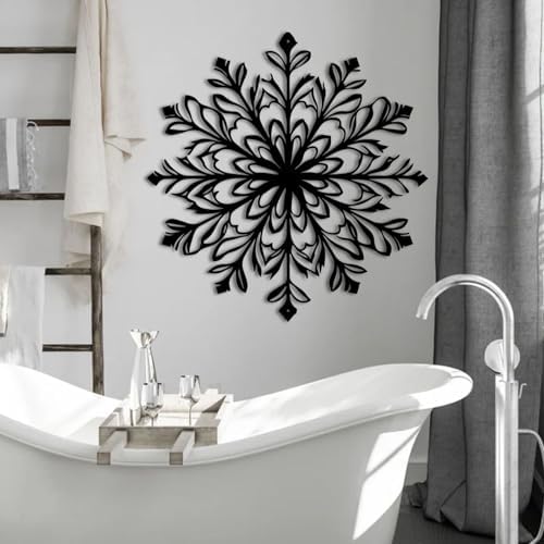ENJOYOO Snowflake Metal Wall Art Decor 24x24in