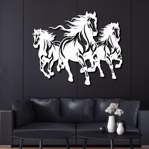 Metal Horse Wall Decor 24x19 Inch Sculpture